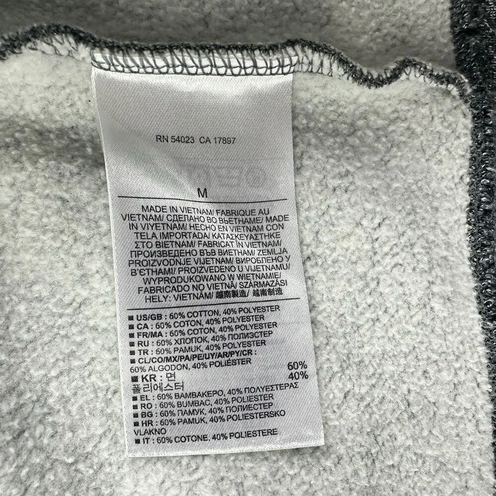 Banana Republic Jacket Men M Gray Fleece St Jaspe Full Zip Casual Modern Button*